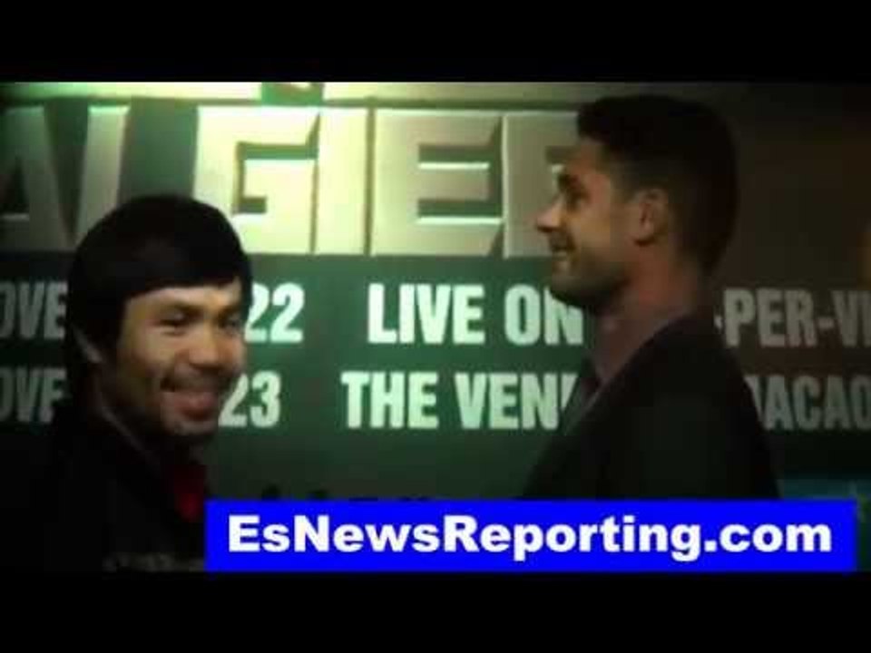 manny pacquiao vs chris algieri faceoff - boxing  boxing