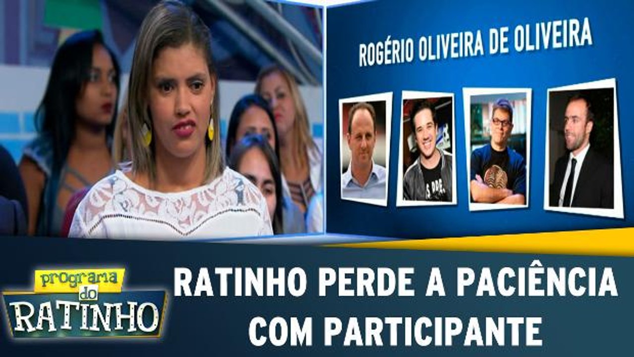 Ratinho perde a paciência com participante