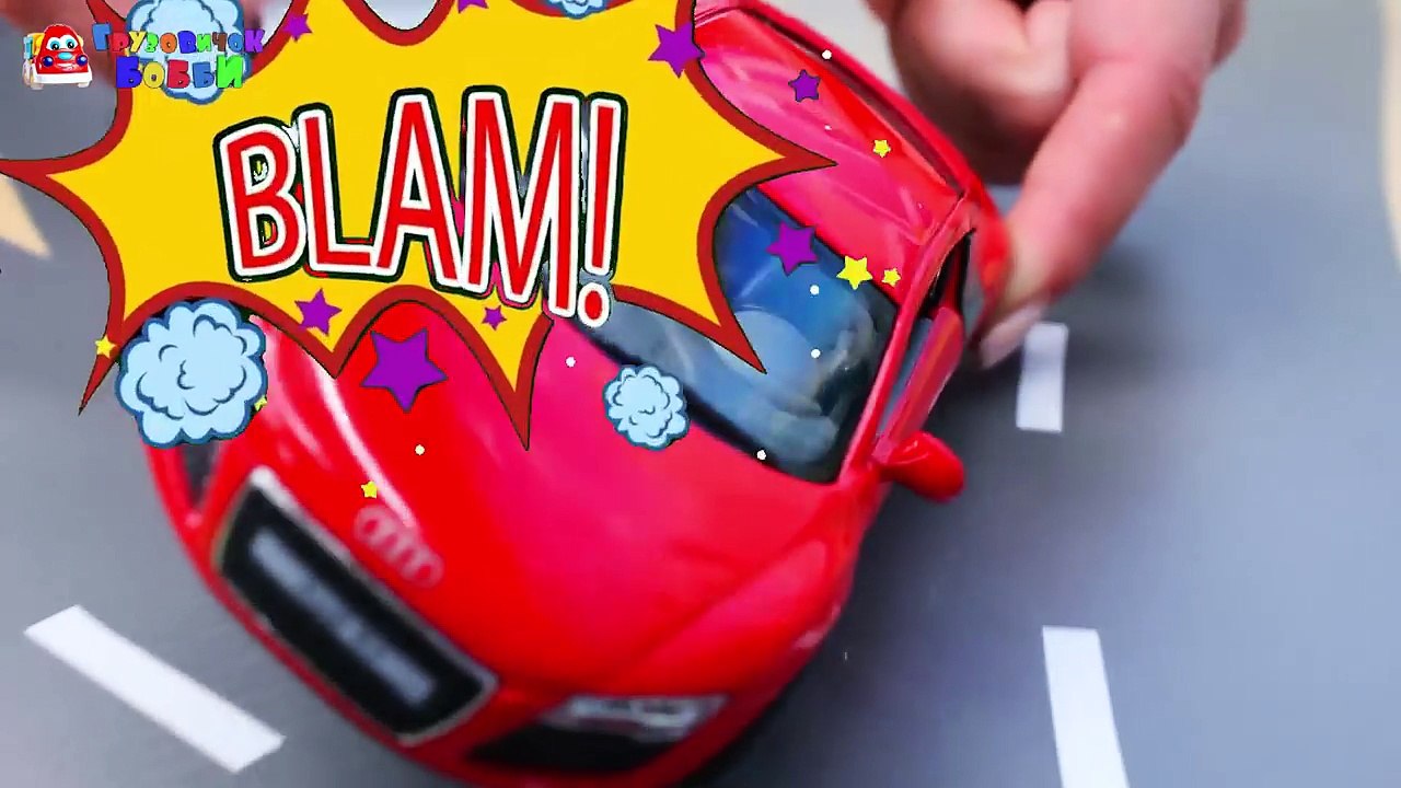 Niños para dibujos animados 3 años de educación sobre los coches