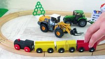 Toys Vehicles and Kinder Sdfgrurprise  - Toy train, Toys Tractor, Toys Loader -