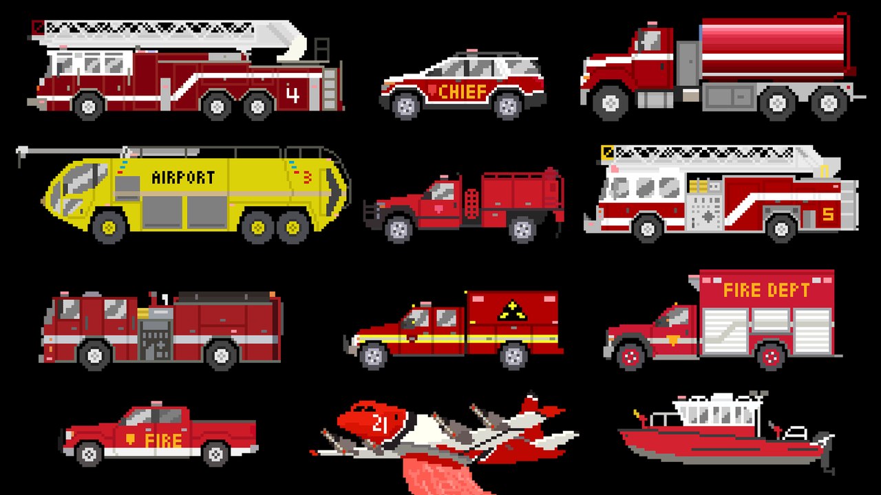 Fire Vehicles - Emergency Vehicles - Fire Trucks - The Kids' Picture Show (Fun & Educational)