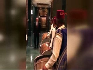 Cumhurbaşkanı Erdoğan'ı Kırşehirli davulcular karşıladı