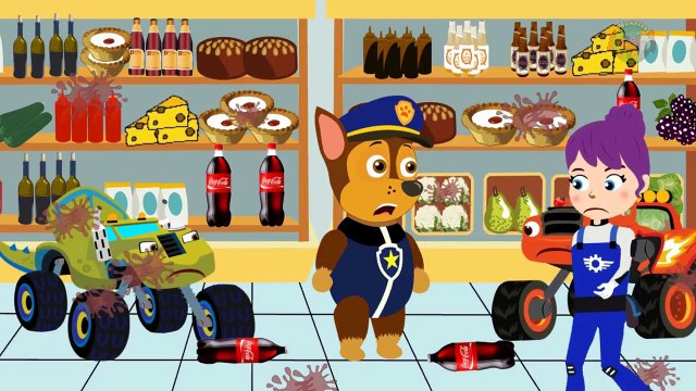 BLAZE CAR THE MONSTER MACHINES Vs Paw Patrol Ghost Attack Full Episodes! w/ Blaze Monster