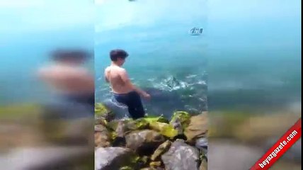 Denizde kaybolan gencin son görüntüsü ortaya çıktı
