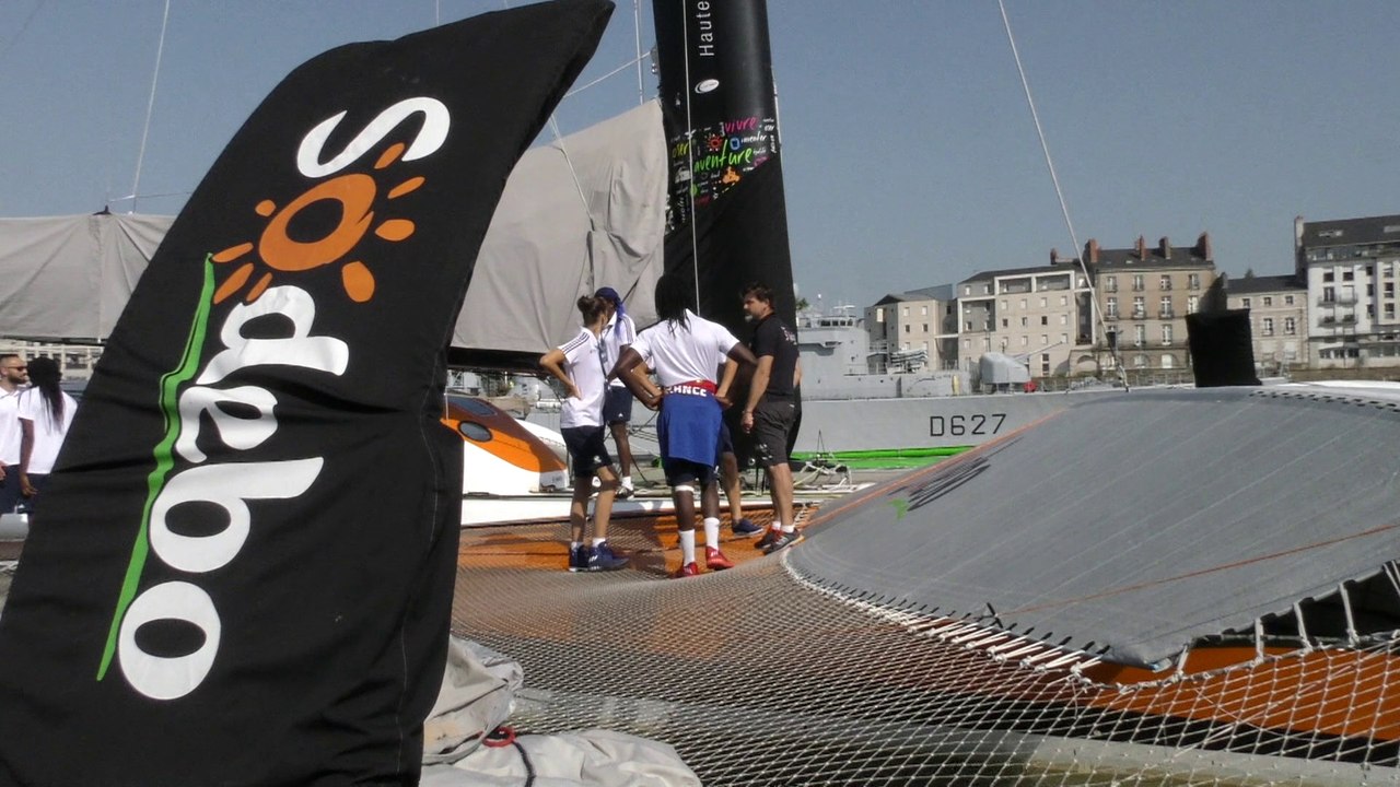 Les Bleus à bord de Sodebo