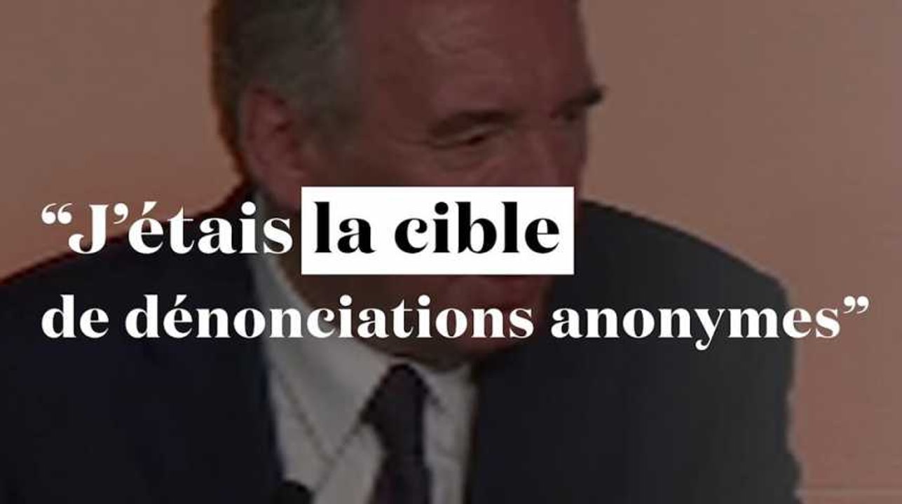 Bayrou quitte le gouvernement : "J'étais la cible de dénonciations anonymes"