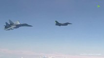 Russian SU-27 Warns off NATO F16.