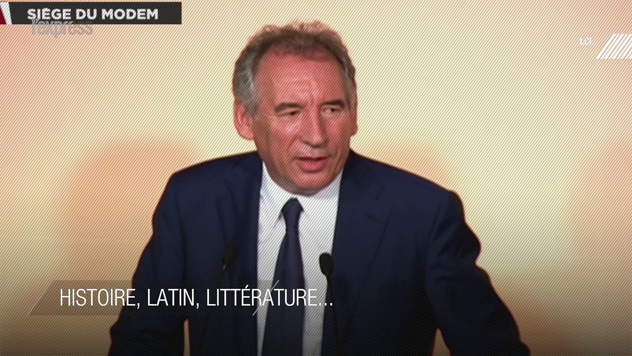 Histoire, latin... Quand François Bayrou joue les profs