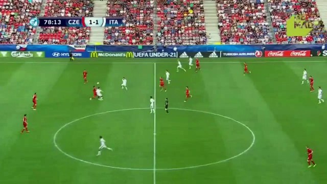 2-1 Marek Havlik Goal HD - Czech Republic U21 vs Italy U21 21.06.2017 - Euro U21 HD