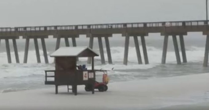 Ocean Rages at Florida Coast Ahead of Tropical Storm Cindy