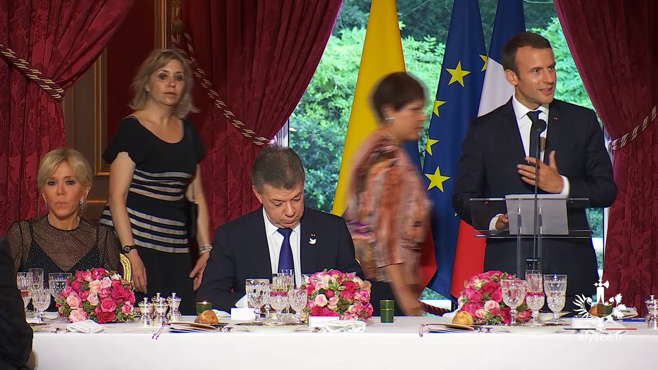 Dîner officiel avec M. Juan Manuel SANTOS, Président de la République de Colombie.