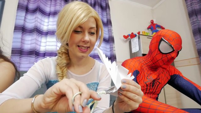 VAMPIRE Frozen Elsa ATTACK Spiderman Costume Prank! w/ CatWoman FUN IRL Superhero in Real
