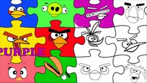 Angry Birds Puzzle Coloring Page For Learning Colors Learn Colors For Kids