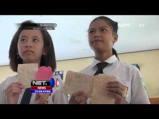 Pelajar SMP di Tegal Olah Eceng Gondok Jadi Kertas - NET 16