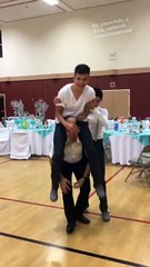 The human fidget spinner goes wrong... Wait for it 