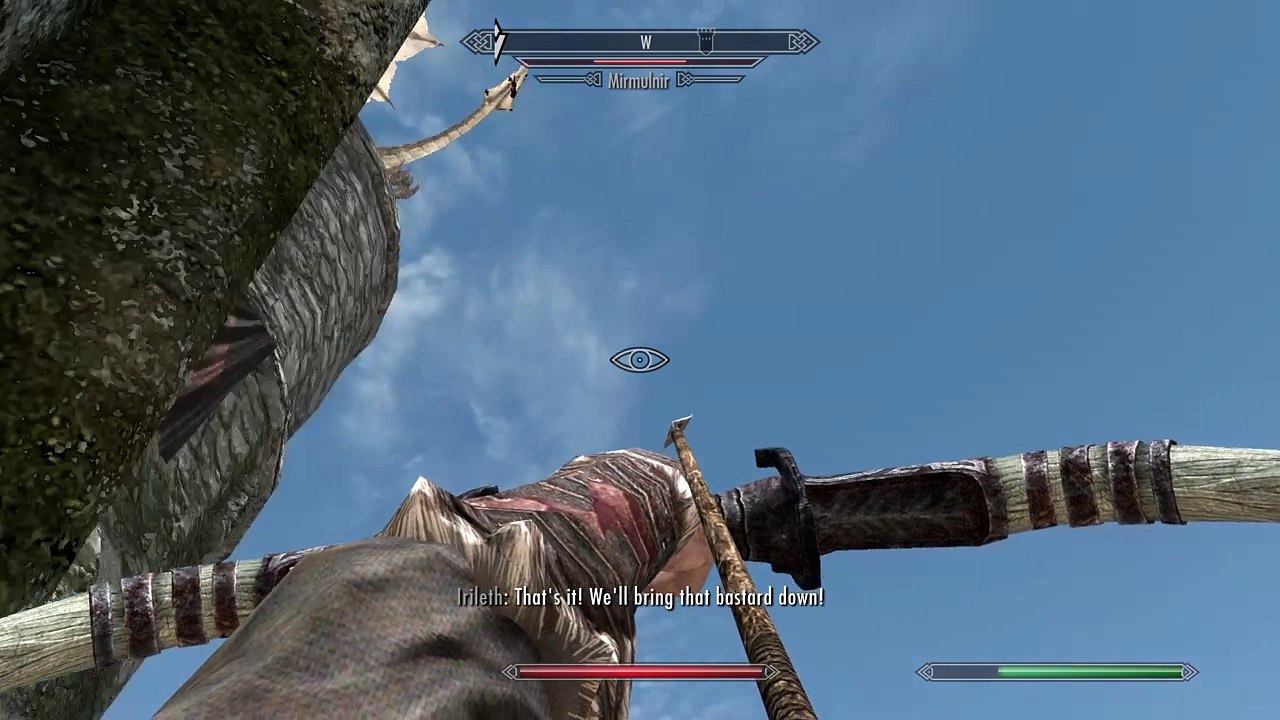 Skyrim: Man fights sky