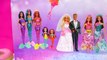 Barbie Dolls Wedding Day Bridal Party Groom Ken Playset Flower Girl Bride Bridesmaid Playd