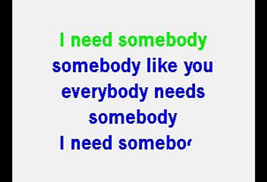Bryan Adams - Somebody (Karaoke)