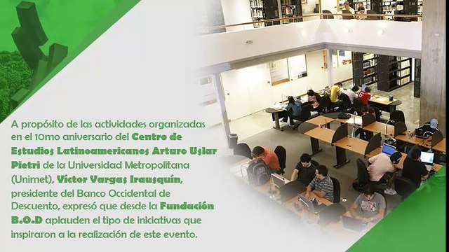 ¡DESCÚBRELO! BOD y Víctor Vargas Irausquín brindan inversión cultural