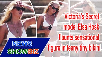 Victoria’s Secret model Elsa Hosk flaunts sensational figure in teeny tiny bikini