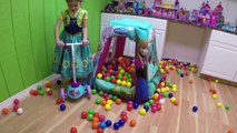 NEW GIANT FROZEN SURPRISE TOYS BALL PIT CHALLENGE Opening Surprise Eggs
