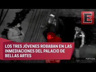 Caen asaltantes a transeúntes en la Alameda Central de la CDMX