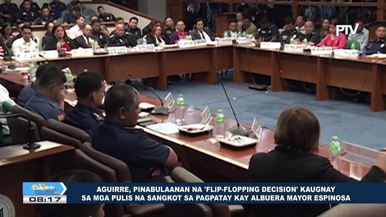 Aguirre, pinabulaanan na 'Flip-flopping Decision' kaugnay sa mga pulis na sangkot sa pagpatay kay Albuera Mayor Espinosa