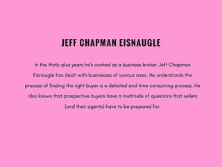 Jeff Chapman Eisnaugle Common Questions Asked When Selling a Business
