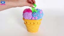 PLAY FOAM ICE CREAM Surprises - Disney Frozen Foam Clay Ice Cream Surprise Toys w_ Elsa Anna
