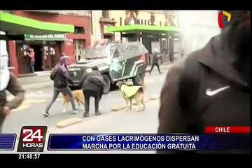 Chile: dispersan marcha por la educación gratuita con gases lacrimógenos