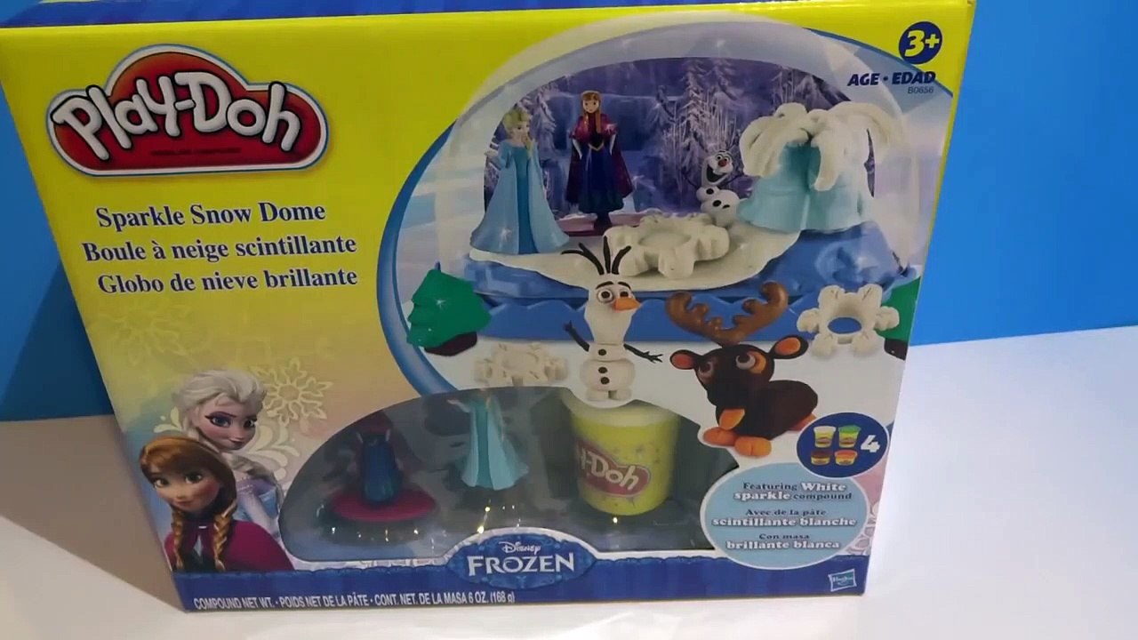 Disney Frozen Play Doh Sparkle Snow Dome Set with Elsa and Anna