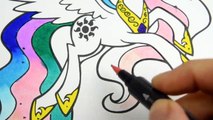 My Little Pony Princess Celestia Coloring Book_ Pages Colors and Glitter