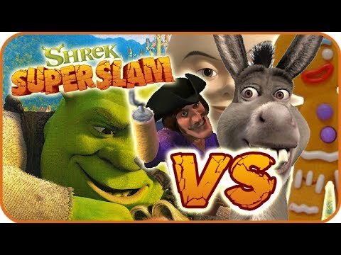 Shrek Super Slam Game Part 7 (Gamecube, PC, PS2, XBOX) Donkey VS Humpty & Gingerbread Man & Hook