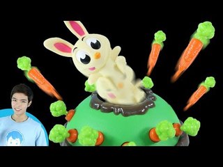 캐빈과 꼬마캐빈의 순발력 테스트! 귀여운 토끼 몰래 당근 가져가기 게임 (Jumping Jack) l 캐리앤 플레이