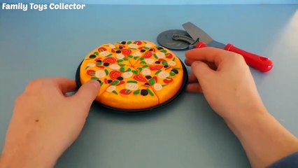 Toy Pizza unboxing and playing in toy kitchen-AXPNmg8vq8o