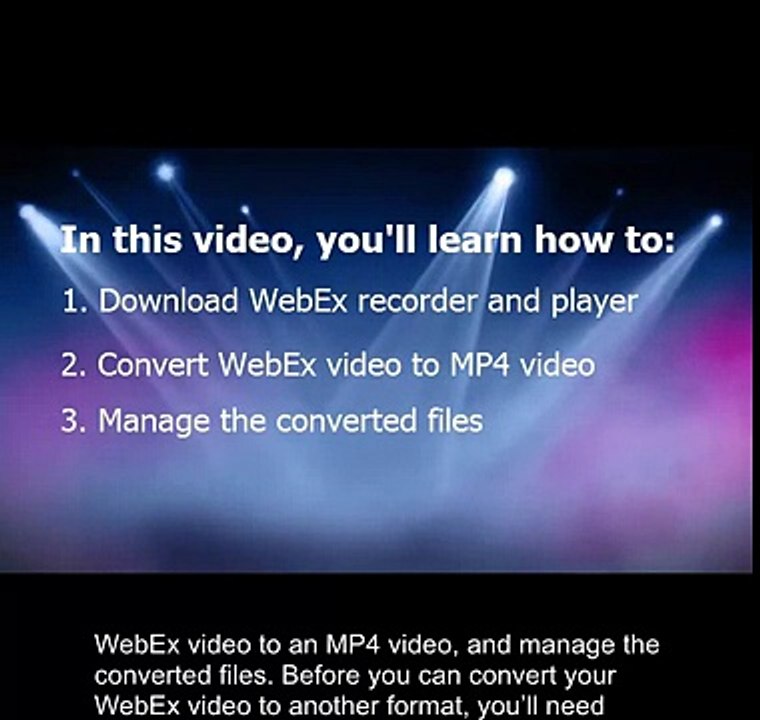 WebEx to MP4 Conversion