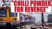 Mumbai local :Man denied seat, throws chilli powder | Oneindia News