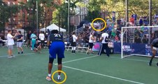 Hilarious - Sixers' Star Joel Embiid Loses Shoe While Showing His Soccer Skills - June 21, 2017