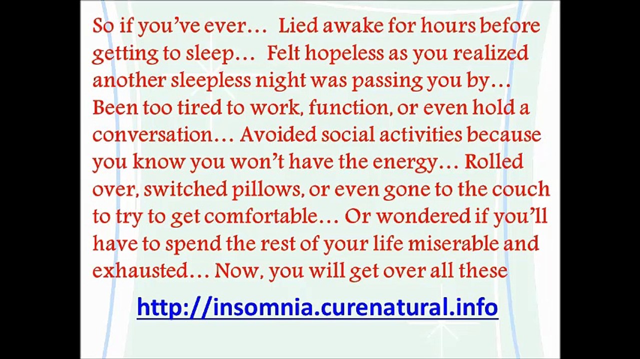 Strongest Natural Agent for Insomnia
