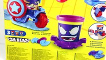 Play Doh CAN HEADS MARVEL Smashdown Hulk Featuring Iron Man, Spiderman, Venom, Captain Ame