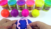 Learn Colors with Play Doh !! Play Doh Ice Cream Popsicle Peppa Pig Elephant Molds