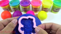 Learn Colors with Play Doh !! Play Doh Ice Cream Popsicle Peppa Pig Elephant Molds Fun for