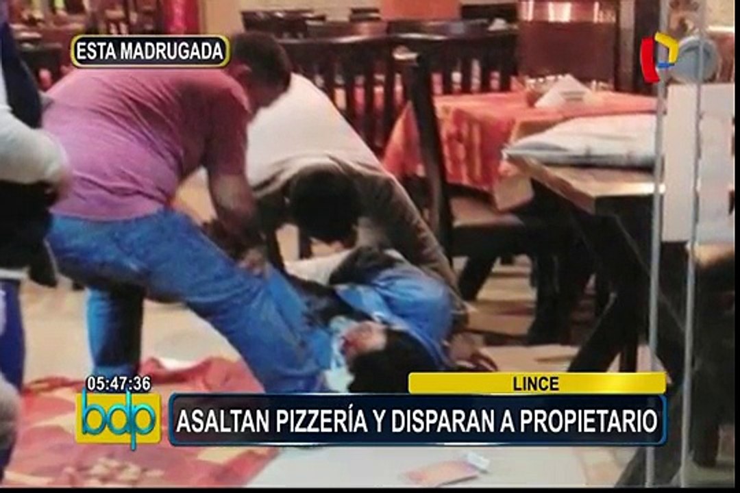 Lince: delincuentes armados asaltan pizzería y disparan a propietario