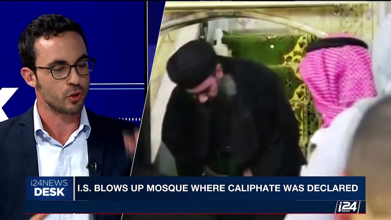 i24NEWS DESK | I.S. blows up mosque where calip...