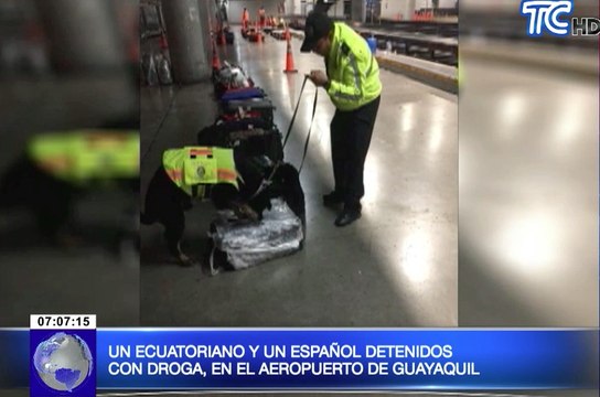 Un ecuatoriano y un español detenidos con droga en el aeropuerto de Guayaquil