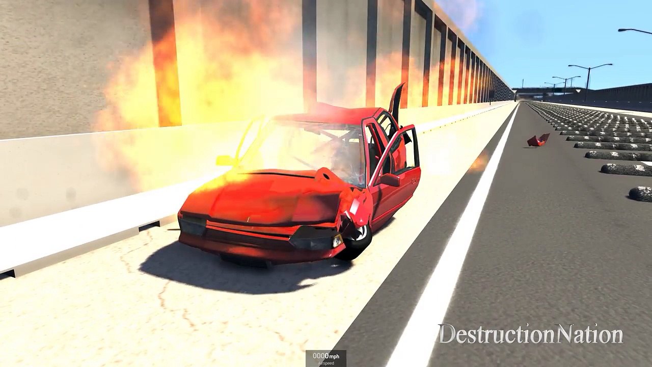 100+ Consecutive Speed Bumps High Speed Testing #4 BeamNG DRIVE