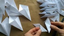 3D Snowflake DIY Tutorial - How to Make 3D Paper Snowflakes for homemad
