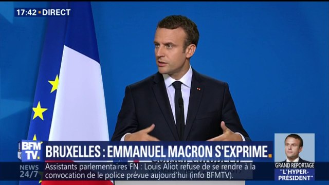 Macron à Bruxelles: L'Europe doit aujourd'hui protéger davantage nos concitoyens