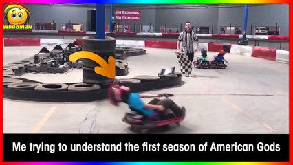 Quand ton gamin s'endort sur un karting... ! WTF