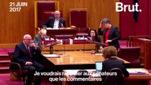 Une sénatrice australienne remet en place un opposant en plein parlement